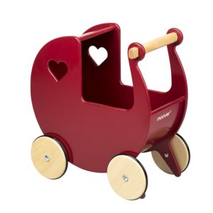 Moover Push Along Dolls Pram - Red